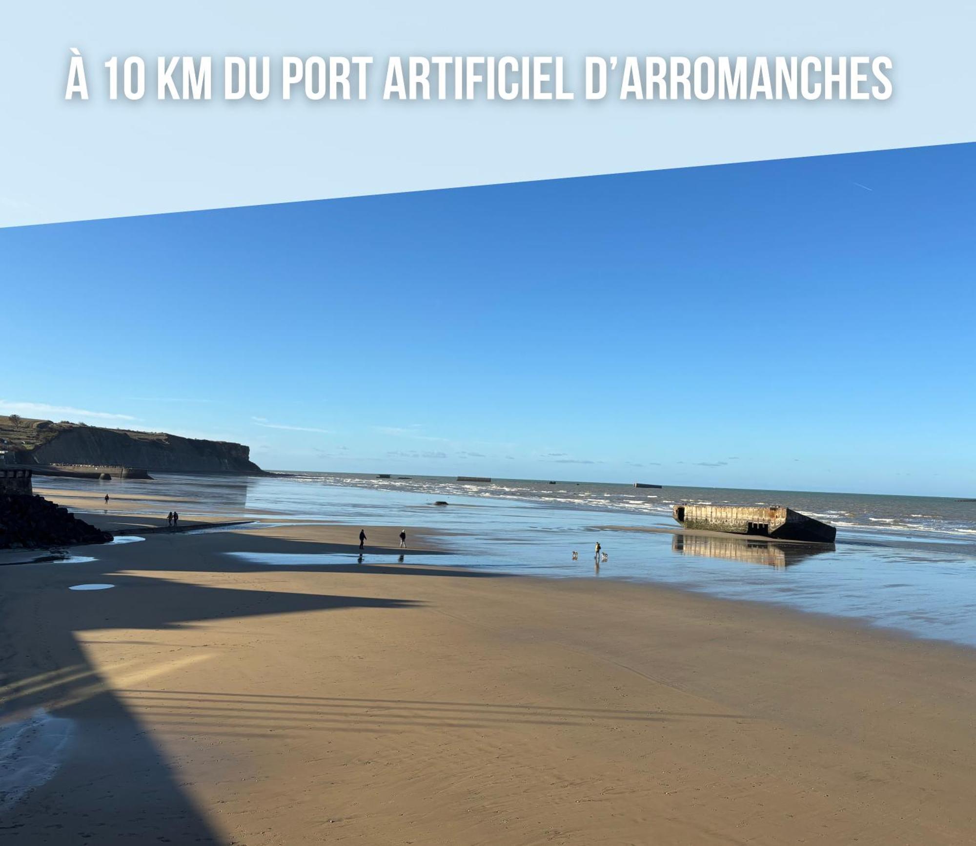 Les Douves Duplex 5 Personnes Lumineux Avec Jardin Et Terrasse Amenagee , Vue Sur Chateau A 5Mn De La Mer, Proche Omaha Beach Et Bayeux Commes Buitenkant foto